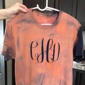 Custom bleached monogram tops